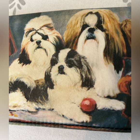 Shih Tzus on a chair checkbook wallet - great gift for dog, pet or animal lover! - Picture 5 of 15